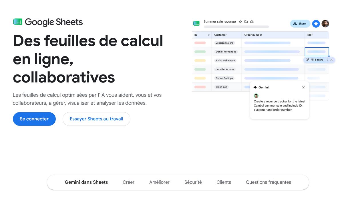 Google Sheets Excel