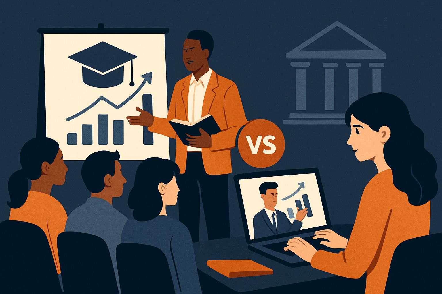 Leadership Academy Pro face aux cursus management à distance
