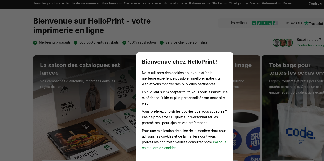 Aperçu Helloprint